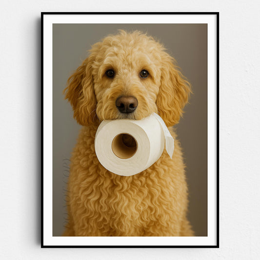 Golden Doodle Dog Toilet Paper