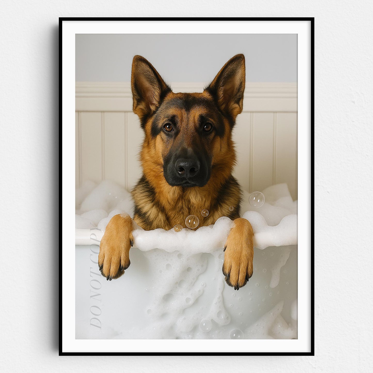German Shepherd Dog Bubble Bath