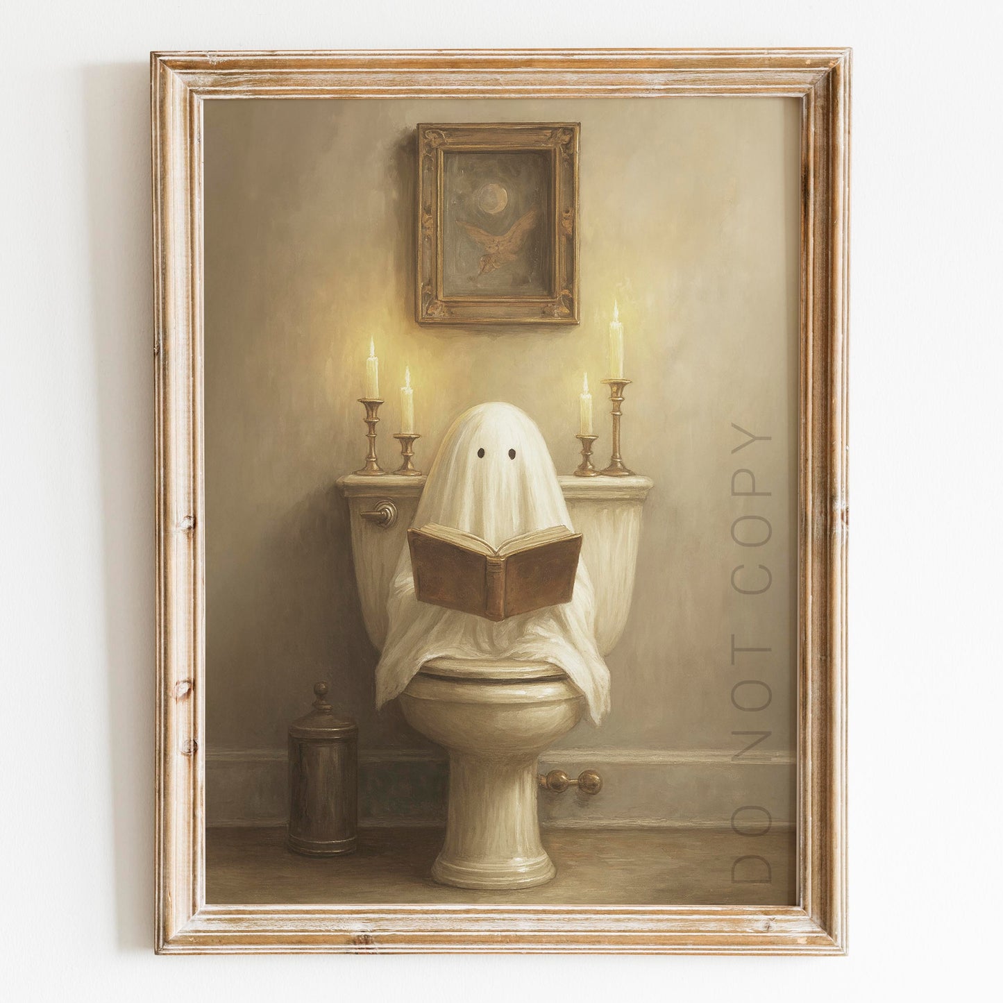 Ghost Reading A Book On The Toilet