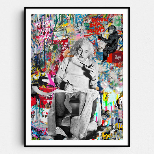 Einstein on Toilet Banksy