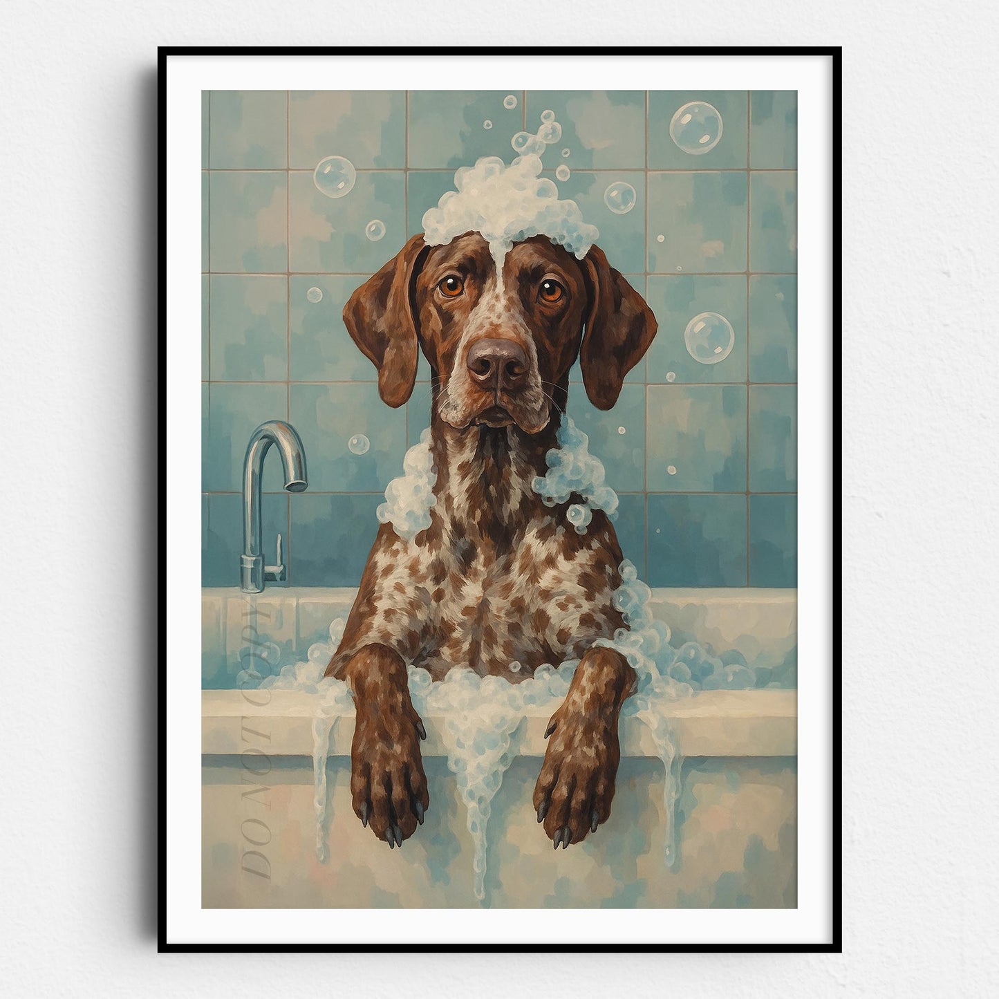 German Shorthaired Pointer Dog Bathtub Bubble Bath