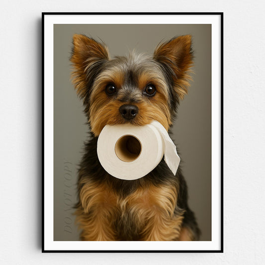 Yorkshire Terrier Dog Toilet Paper
