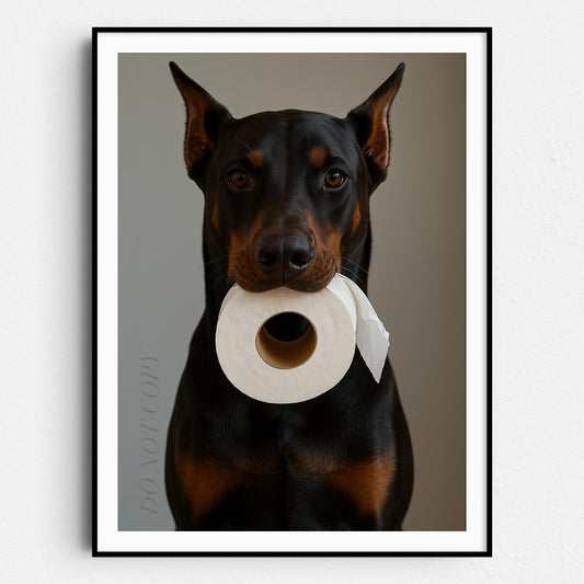Dobermann Dog Toilet Paper