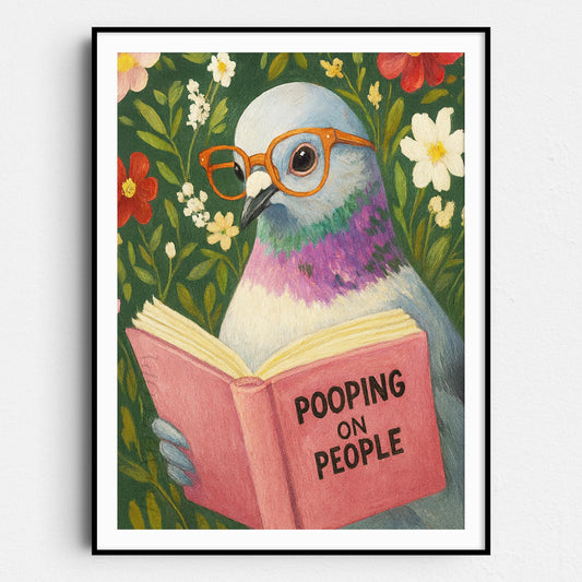 Pigeon Reading Pooping On People Book