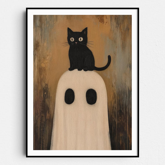 Ghost With Black Cat