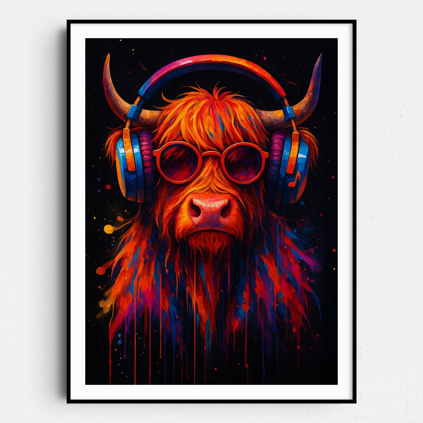 DJ Highland Cow Graffiti Banksy