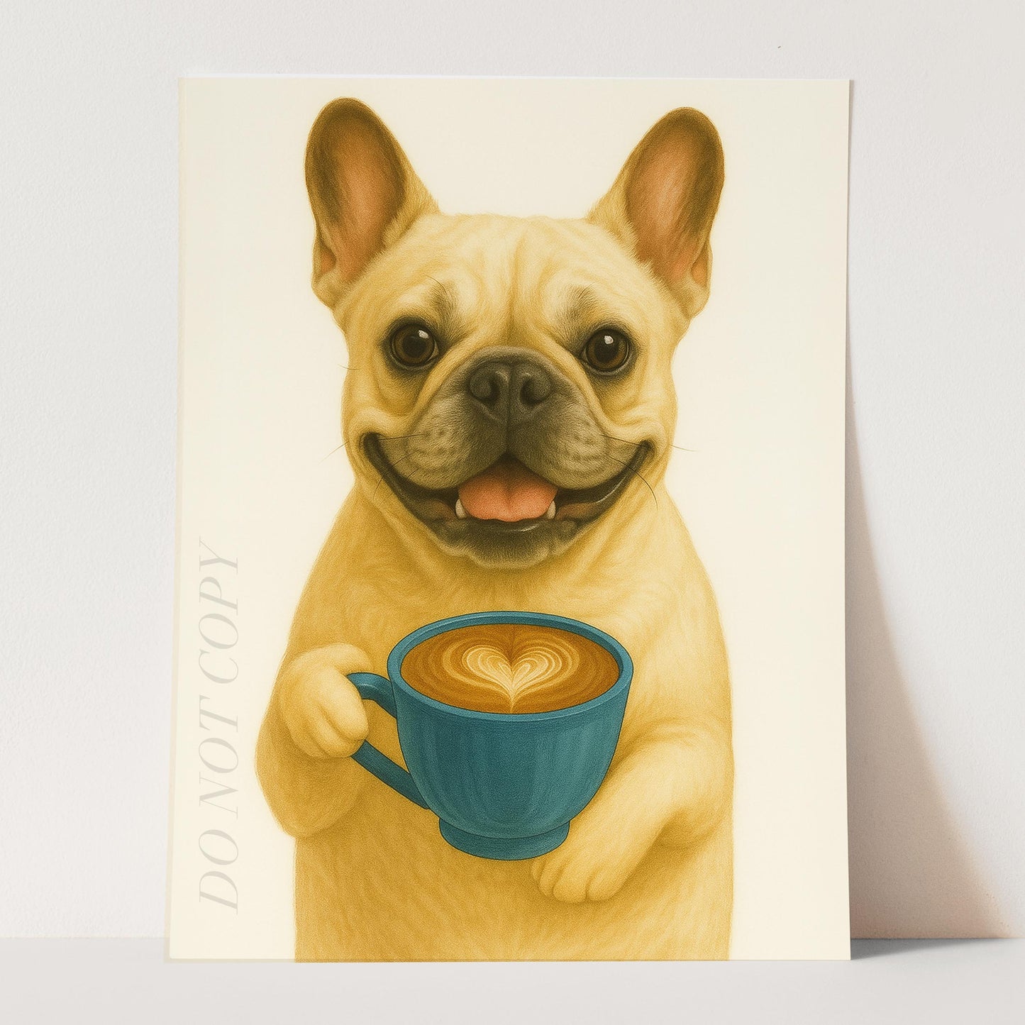 French Bulldog With Latte Of Love