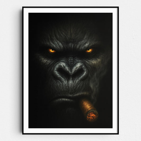 Gorilla Smoking Cigar