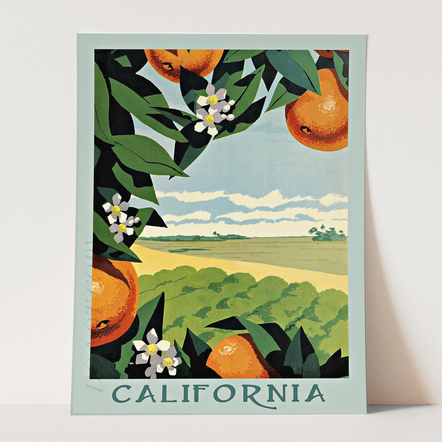 California Oranges Vintage Travel Poster