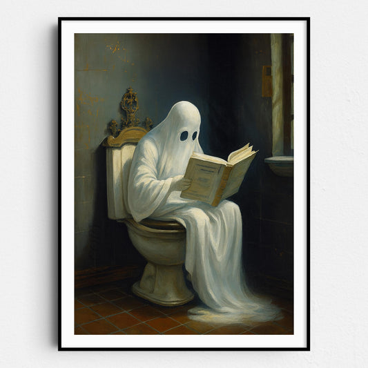 Ghost Reading On The Toilet