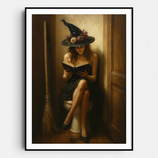 Witch Reading On The Toilet