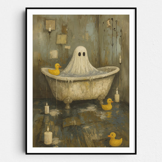 Ghost In The Bathtub With Rubber Duckies