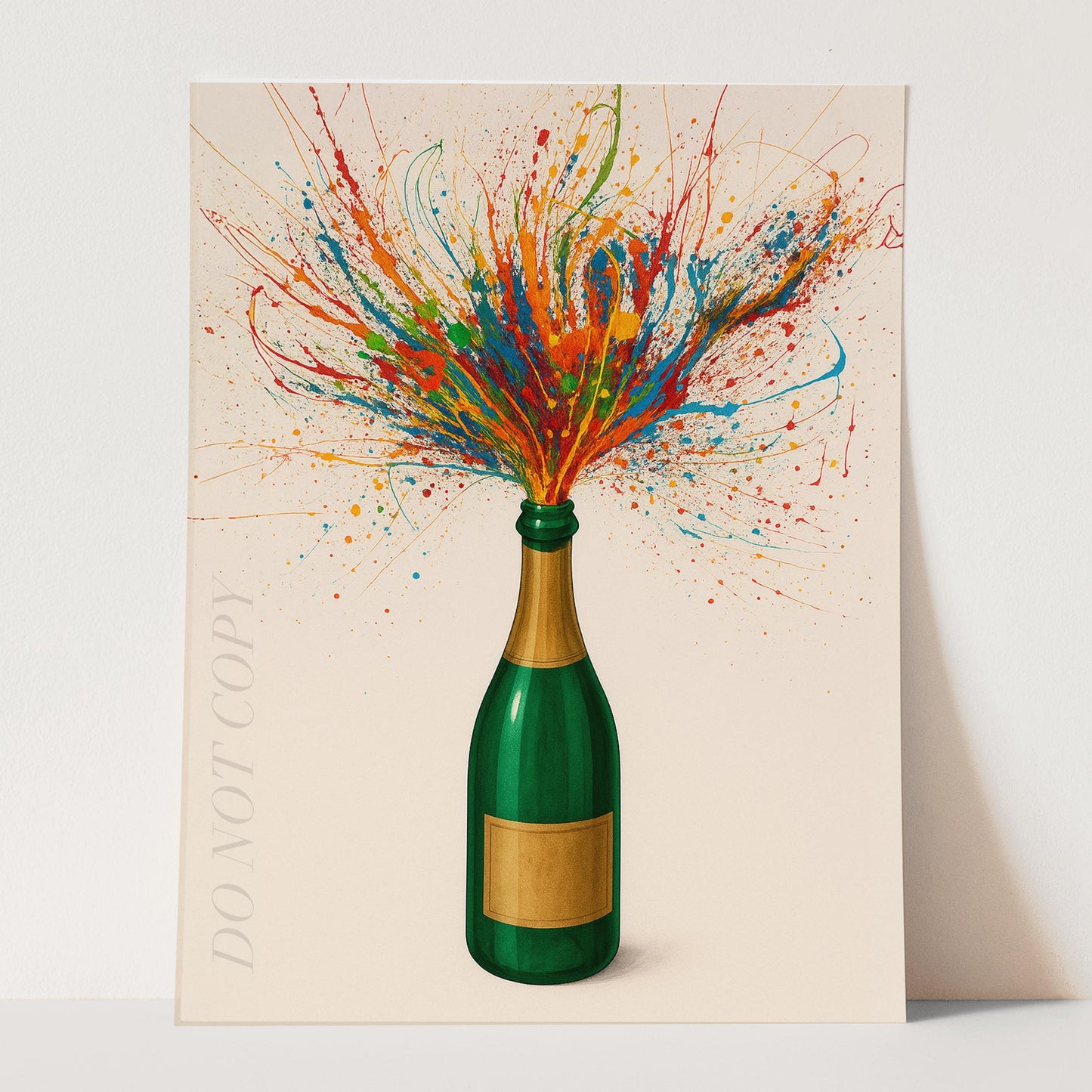 Exploding Bottle Of Colors