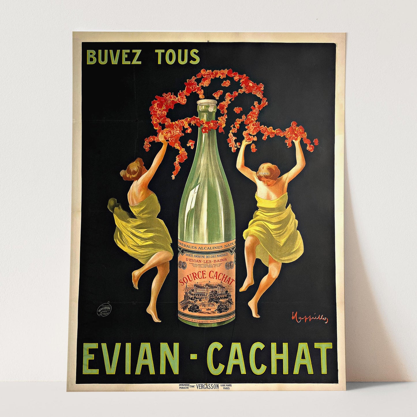 Buvez Tous Evian-Cachat - Vintage Advertising Poster