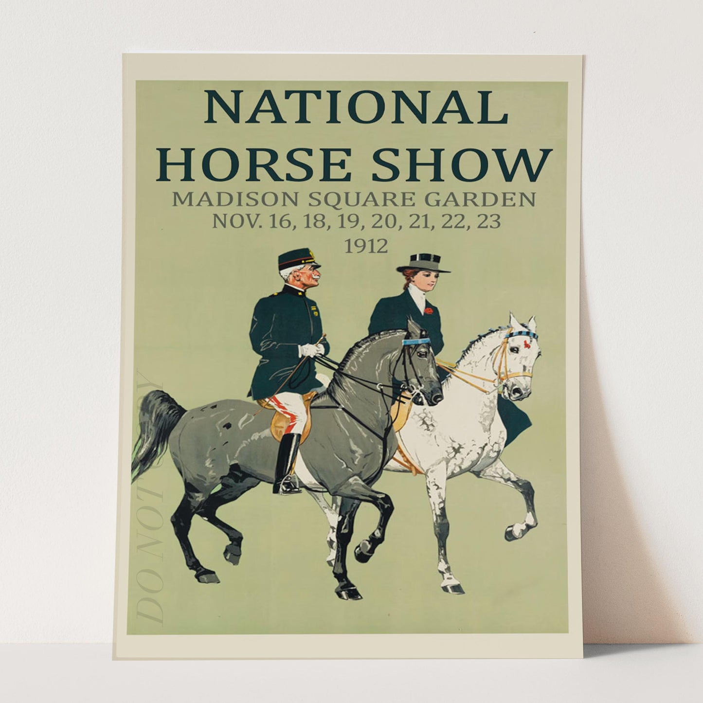 Horse Show Madison Square Garden New York - Vintage Advertising Poster
