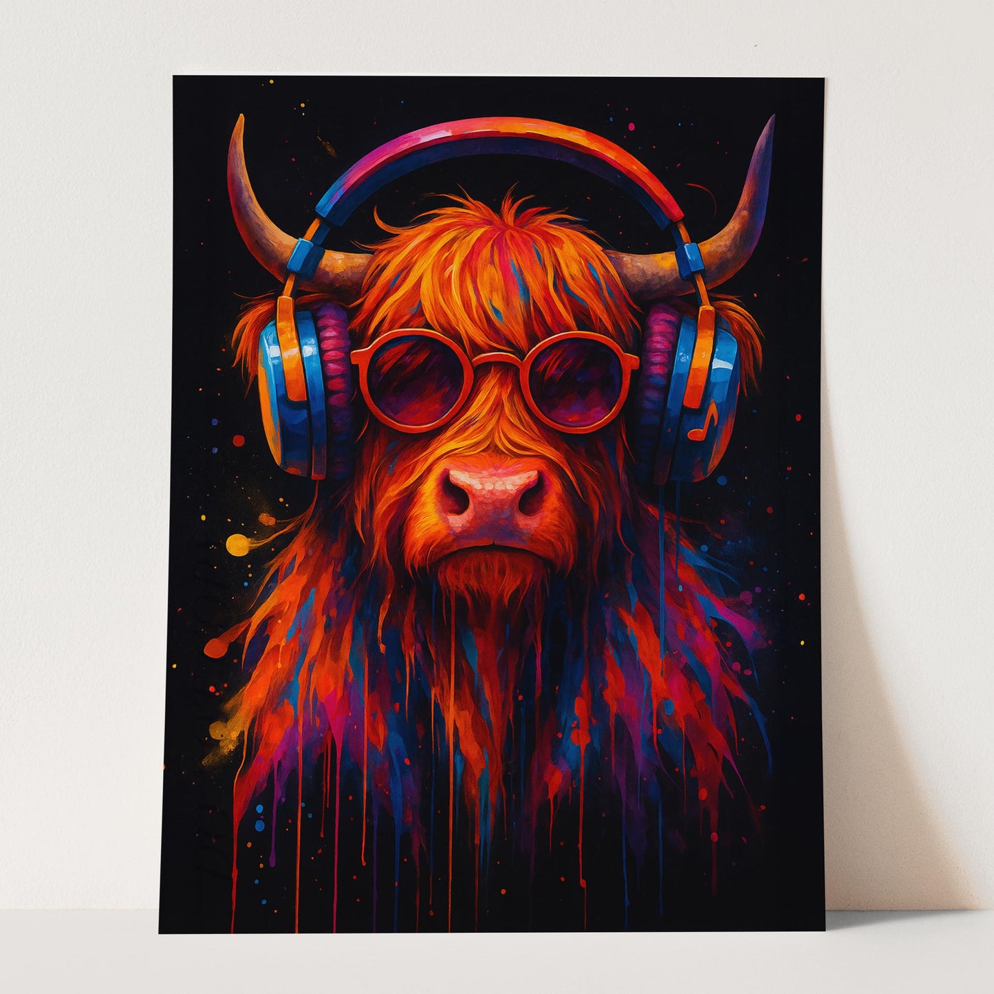 DJ Highland Cow Graffiti Banksy