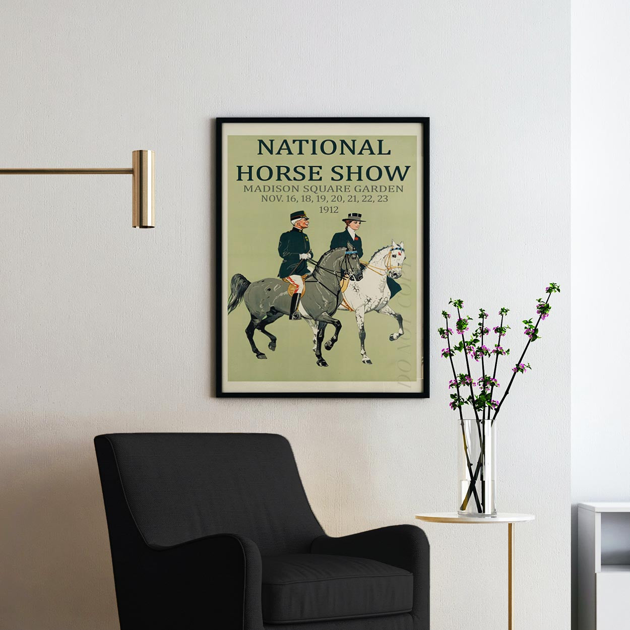 Horse Show Madison Square Garden New York - Vintage Advertising Poster