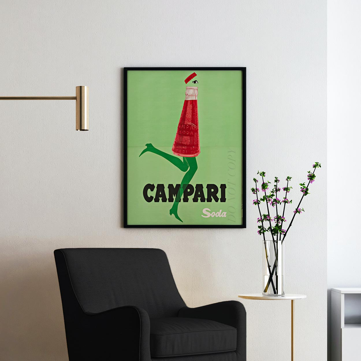 Campari Soda Poster Corre Col Tempo 1968