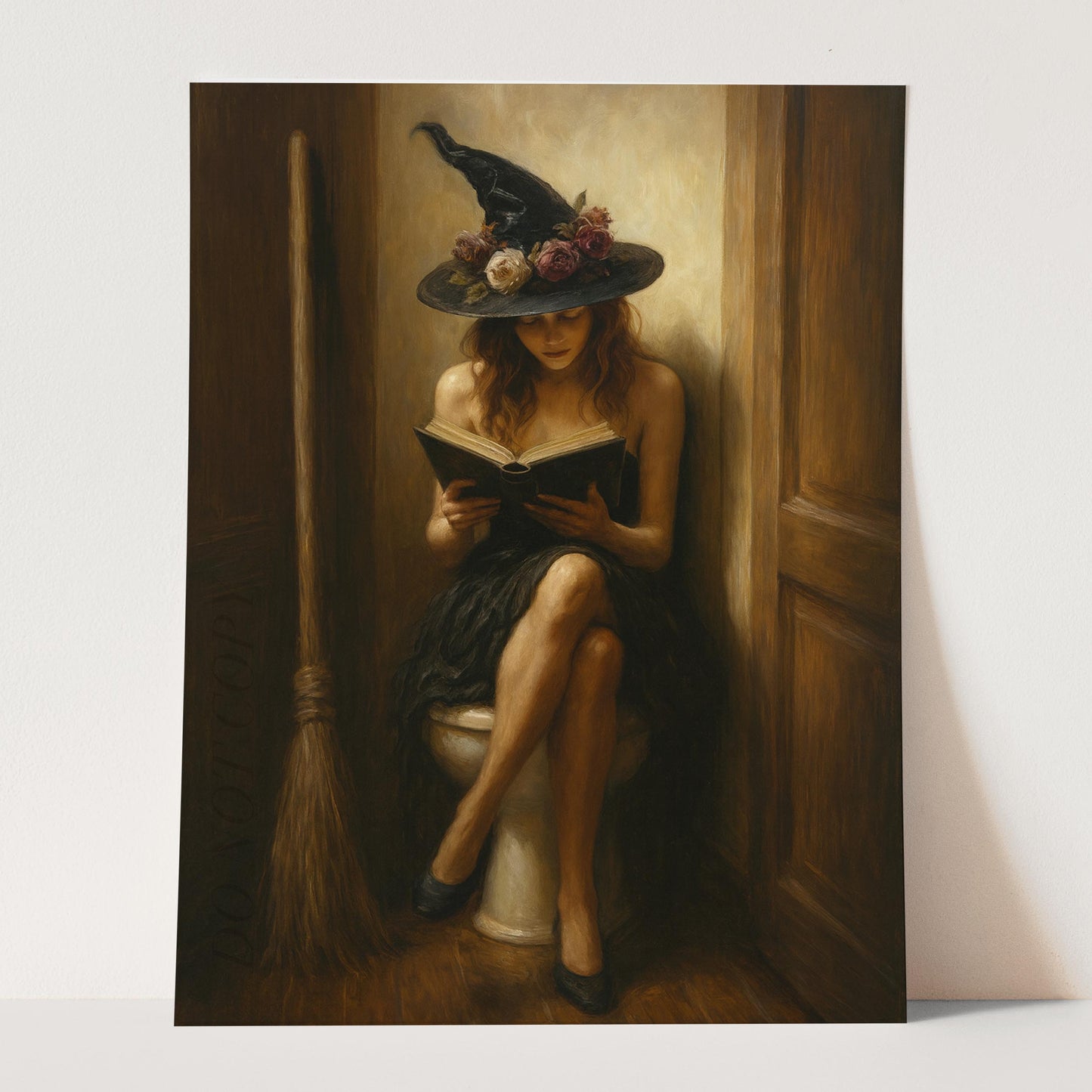 Witch Reading On The Toilet