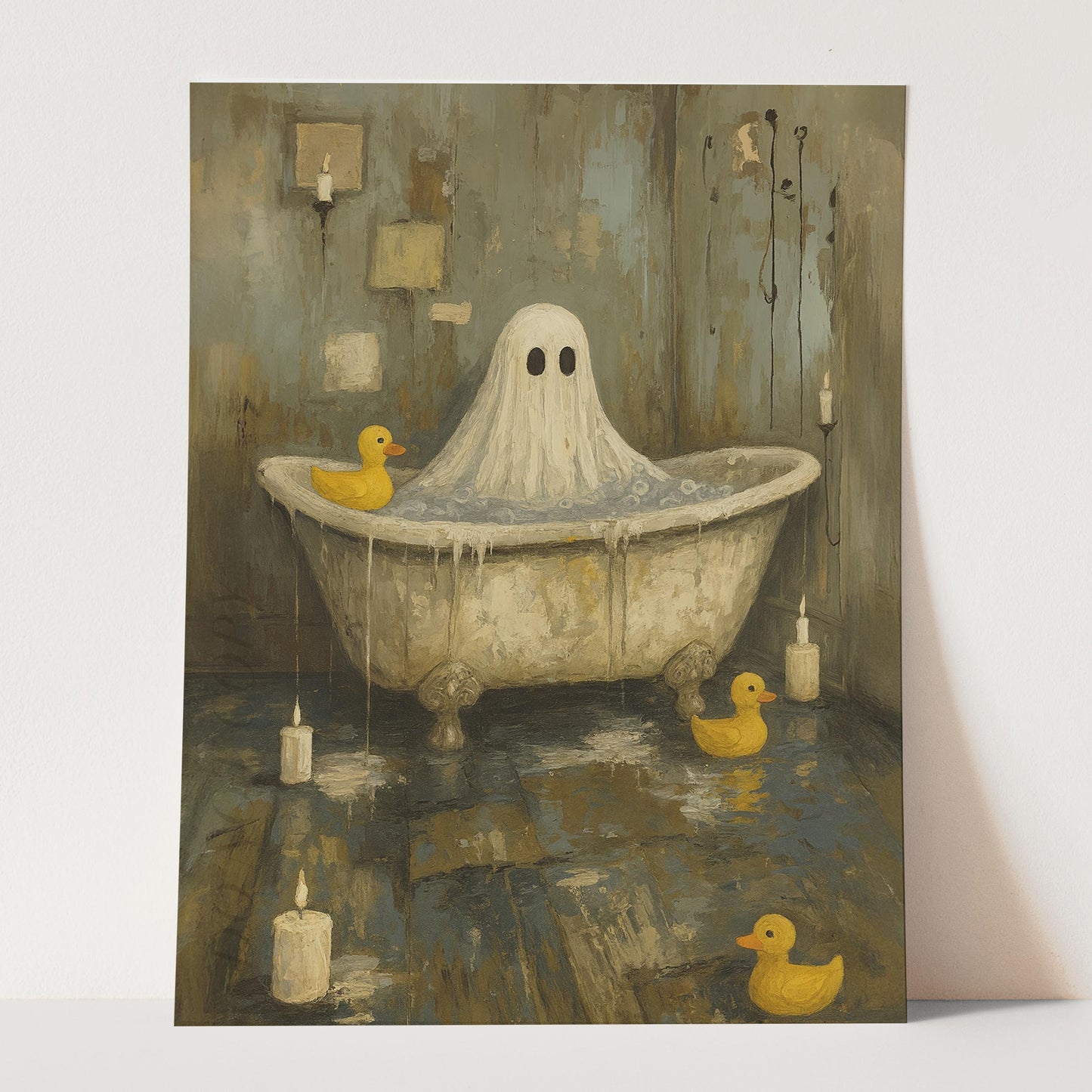 Ghost In The Bathtub With Rubber Duckies