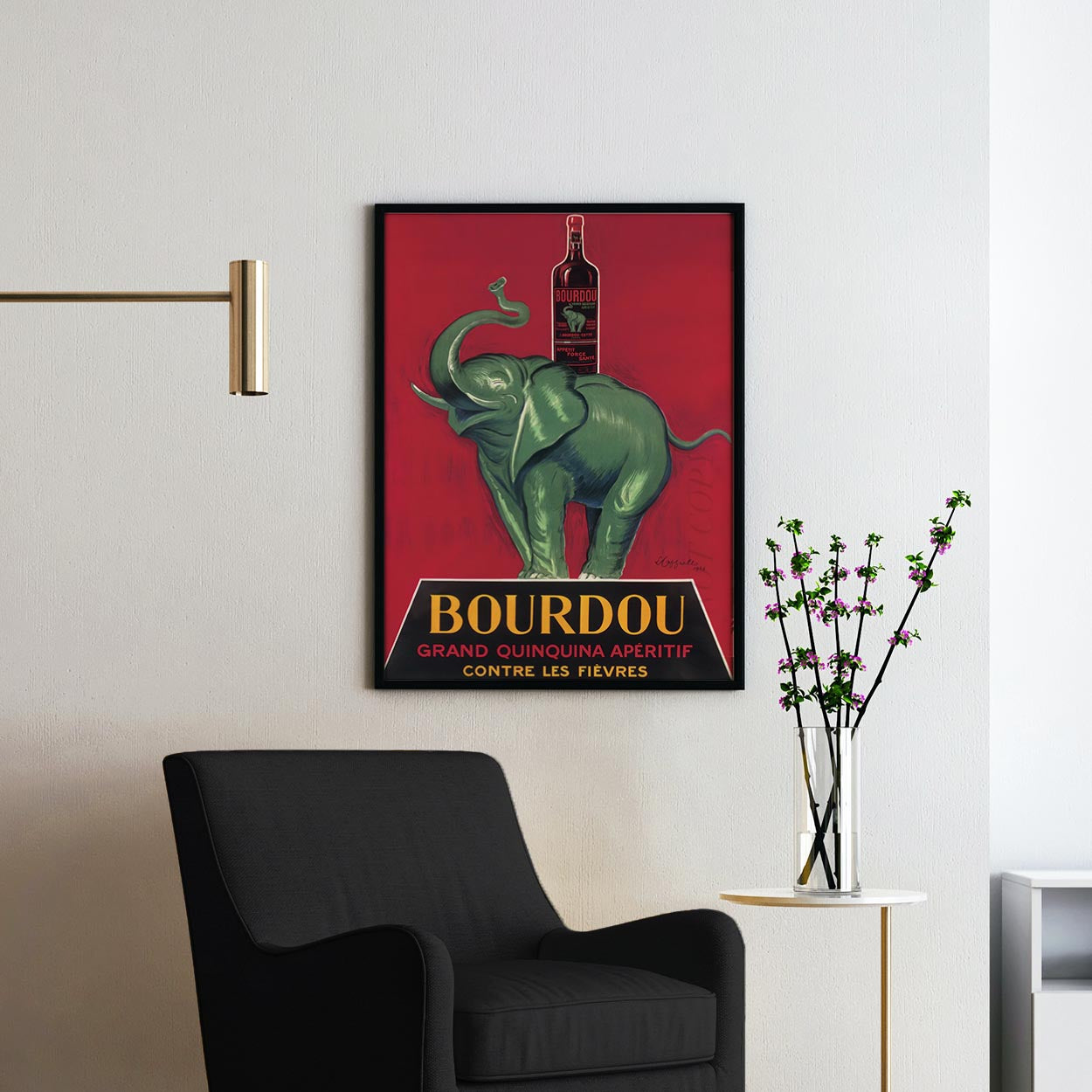 Bourdou Elephant - Vintage Advertising Poster