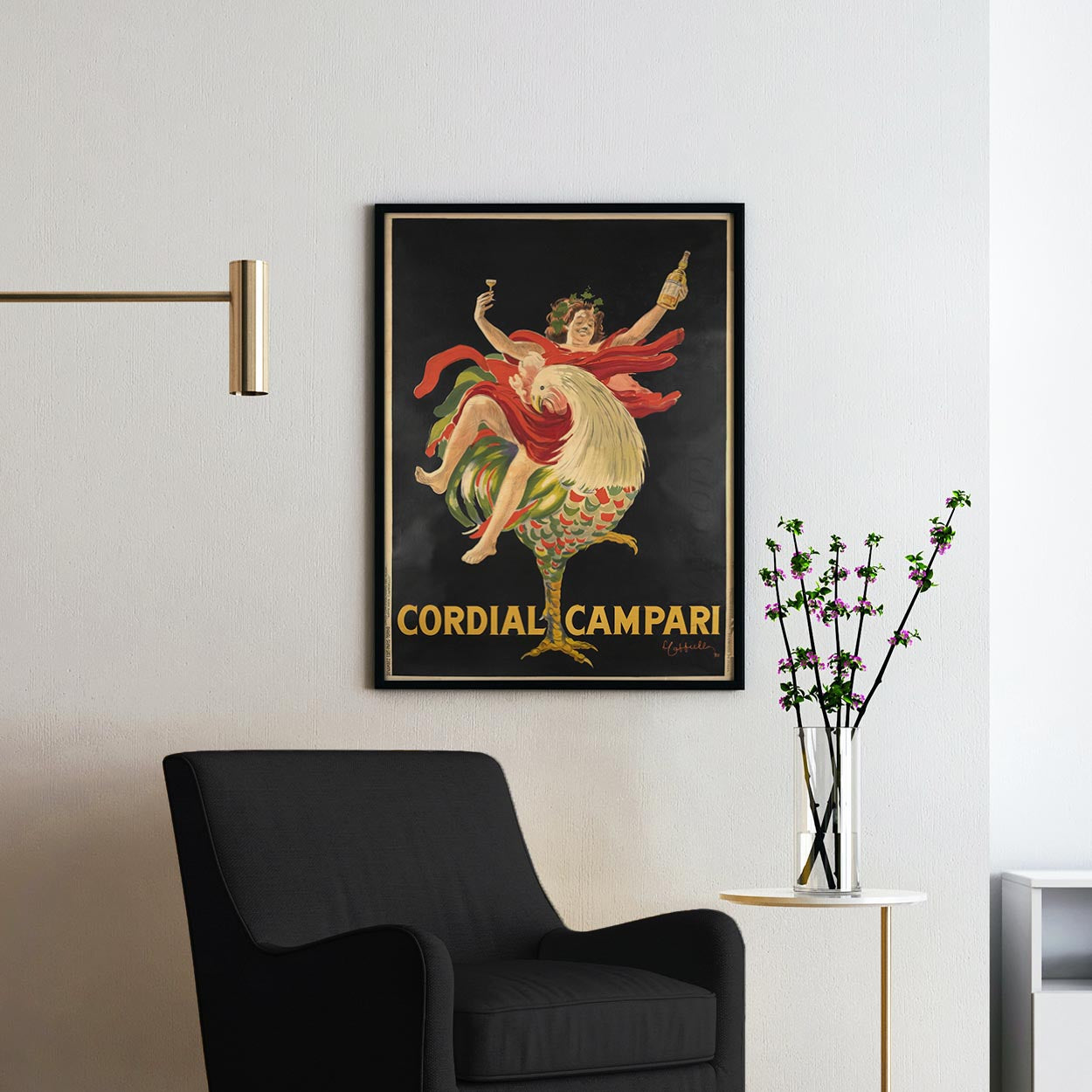 Cordial Campari - Woman On Bird Vintage Advertising Poster