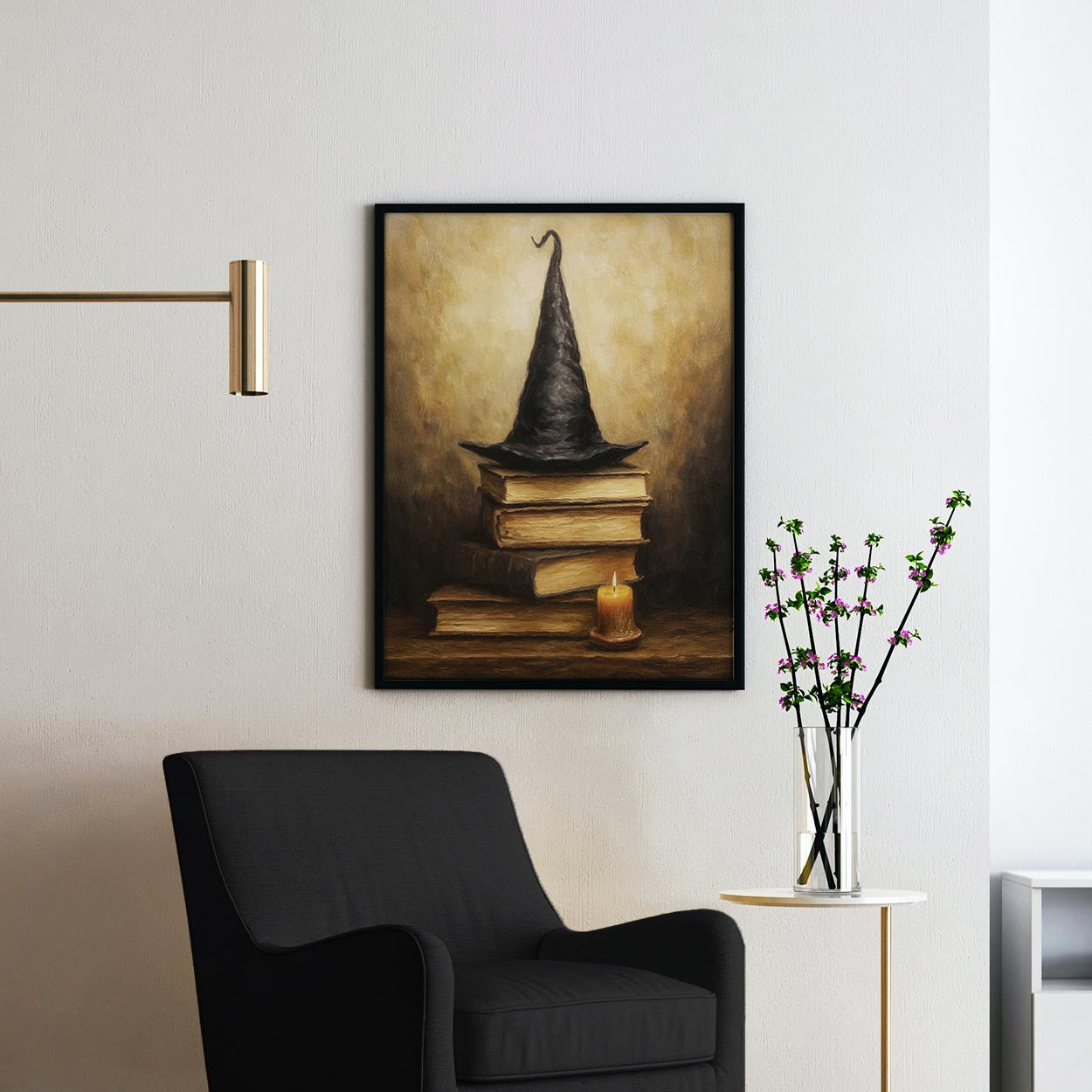 Witch Hat On Books