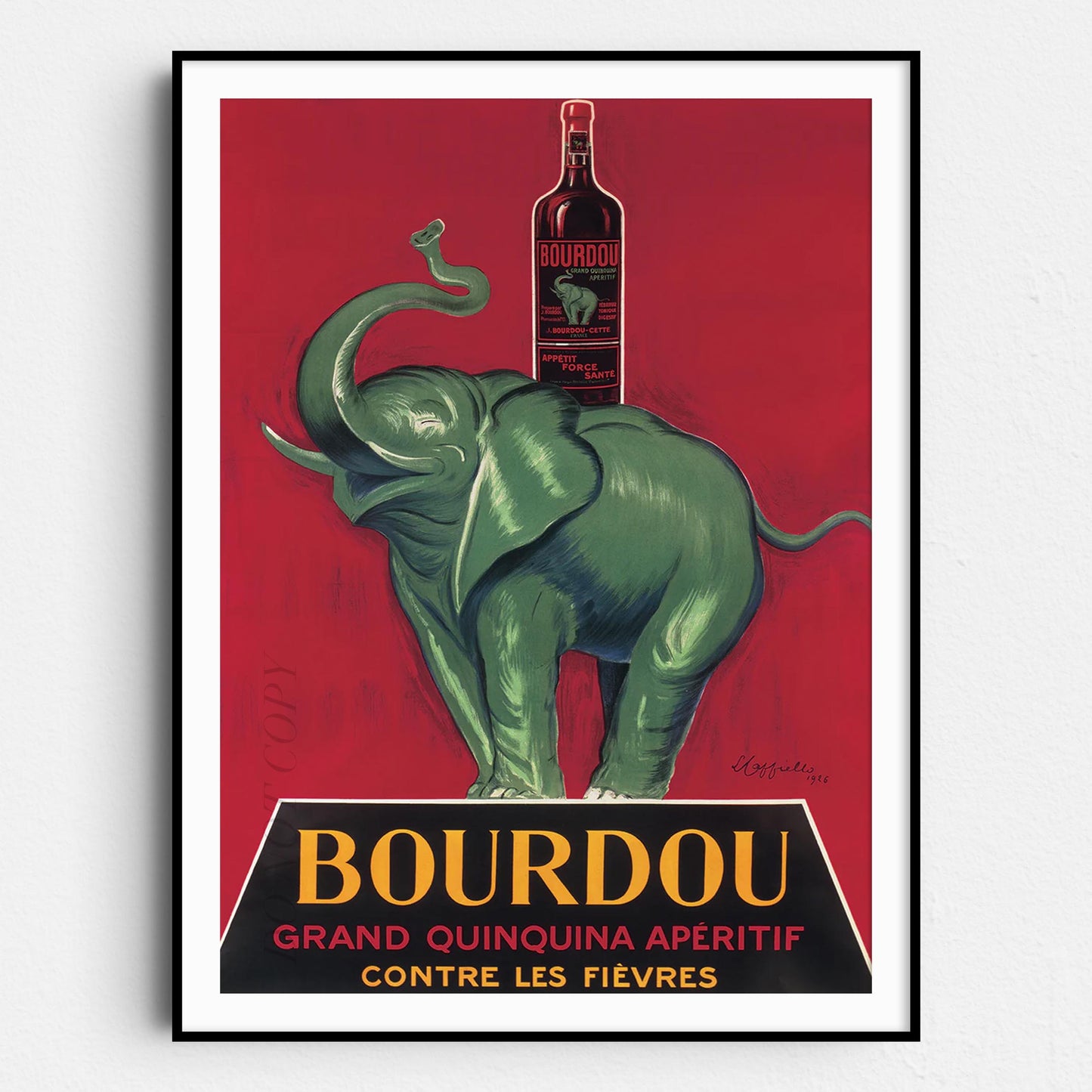 Bourdou Elephant - Vintage Advertising Poster