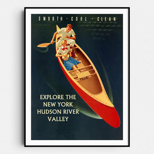 Explore New York Hudson River Valley - Vintage Advertising Poster