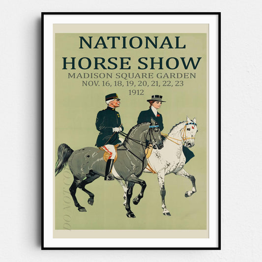 Horse Show Madison Square Garden New York - Vintage Advertising Poster
