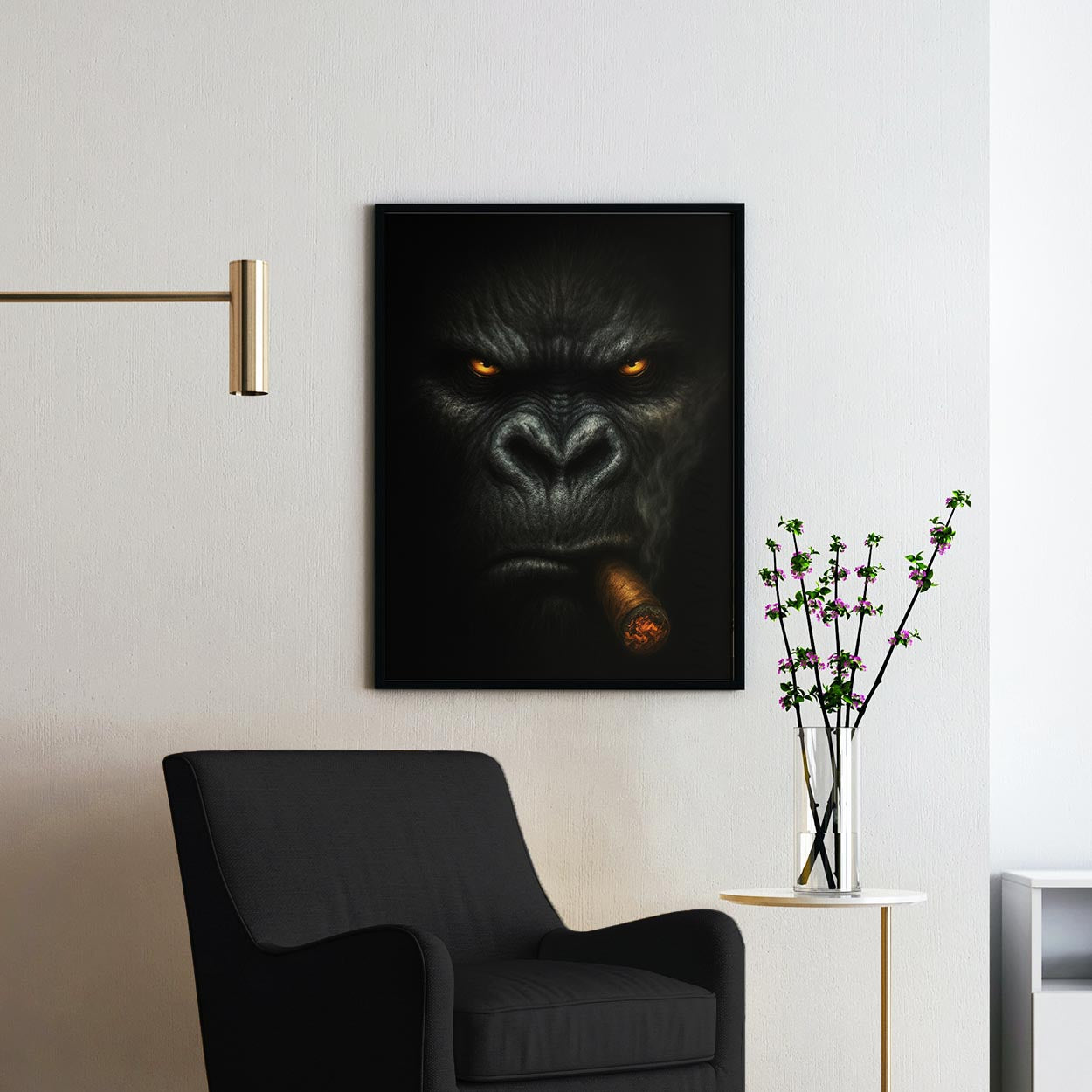 Gorilla Smoking Cigar