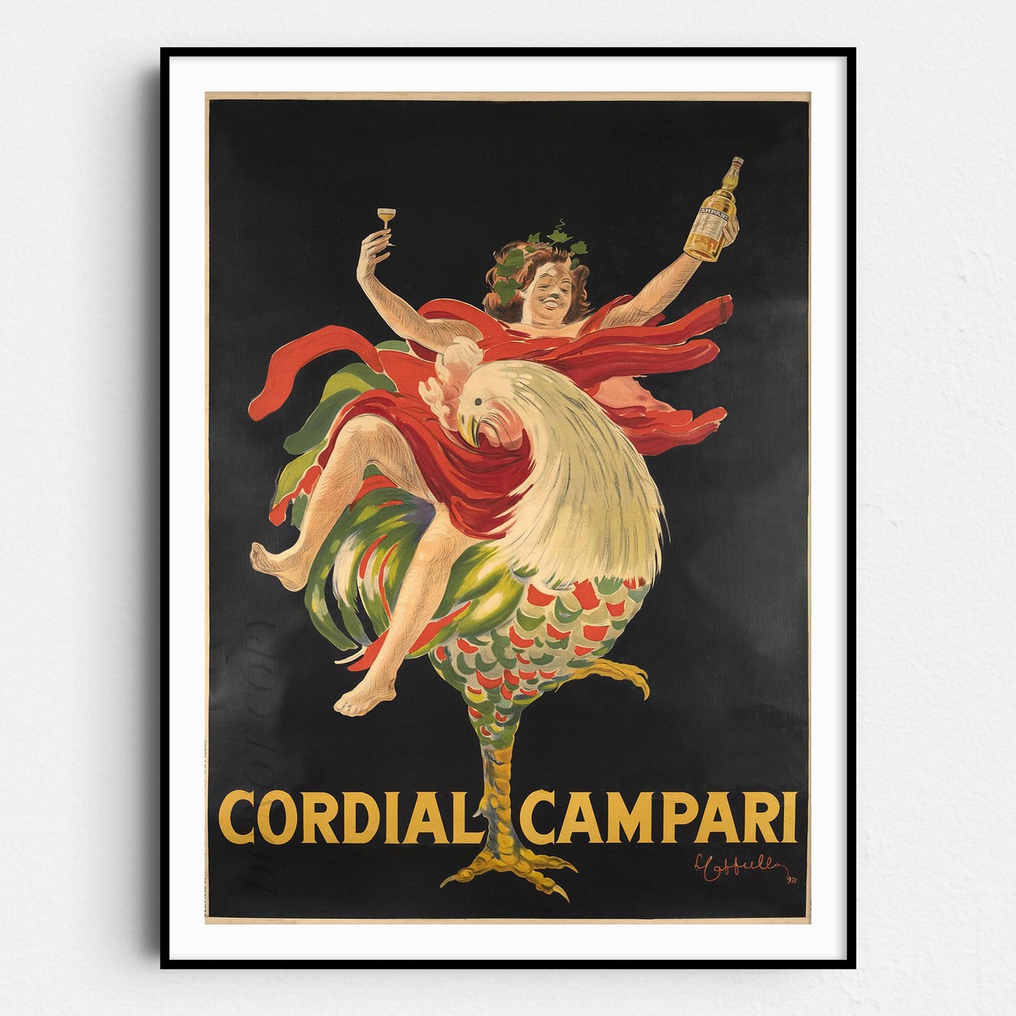 Cordial Campari - Woman On Bird Vintage Advertising Poster