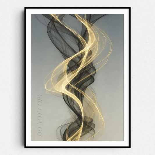 Black And Gold Abstract Spirals