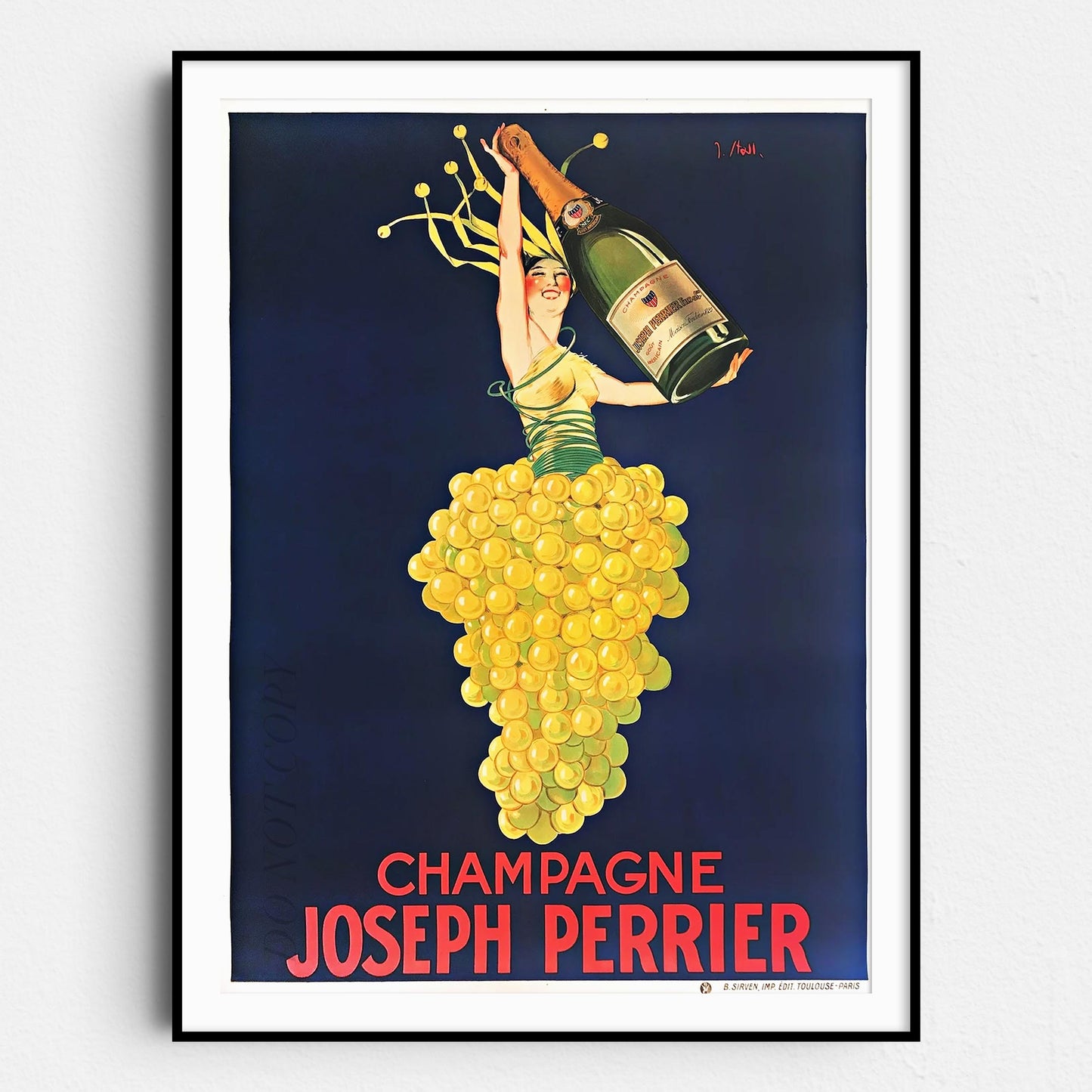 Champagne Joseph Perrier Vintage Ad Poster