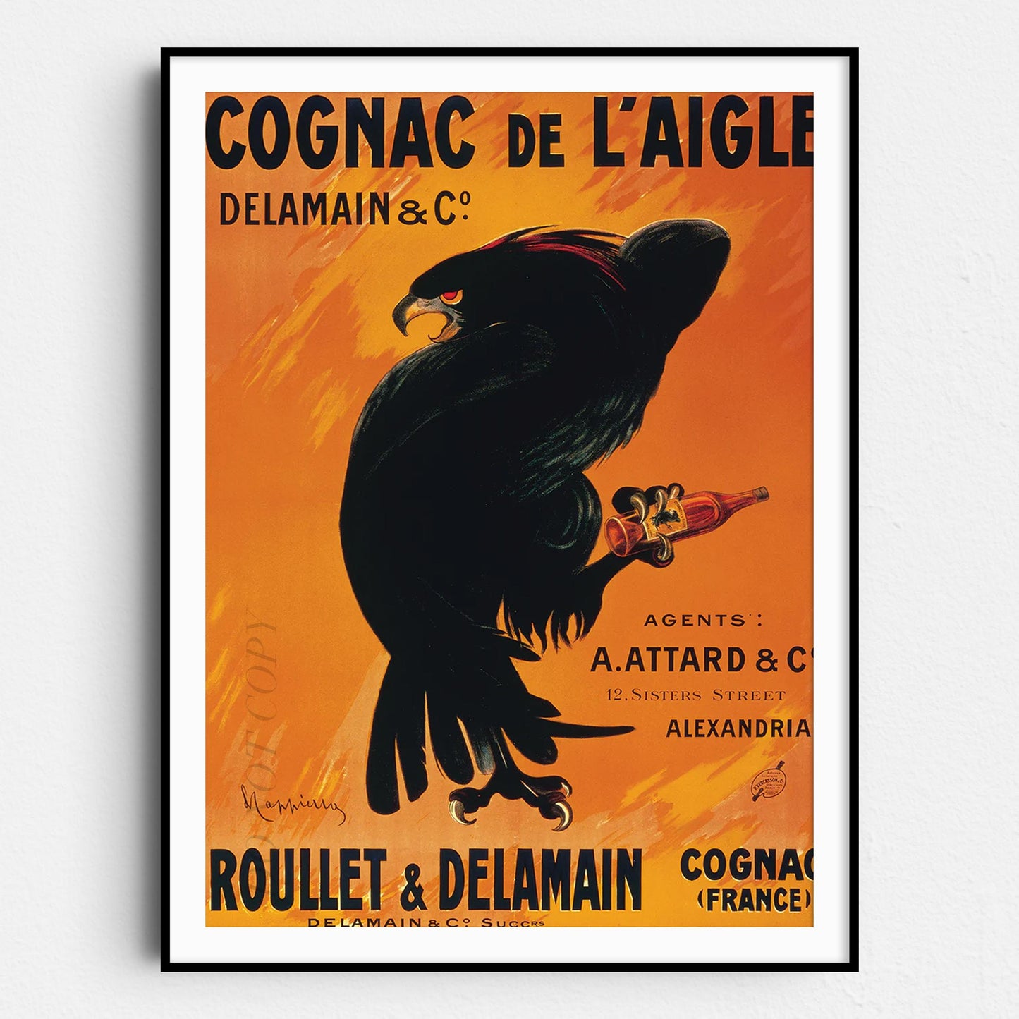 Cognac de L'Aigle - Vintage Advertising Poster