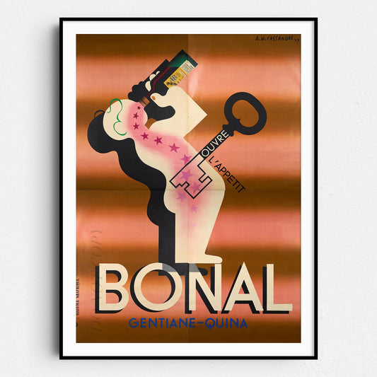 Bonal Ouvre L'Appetit Vintage Advertising Poster