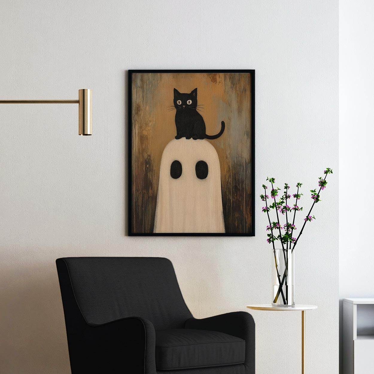 Ghost With Black Cat