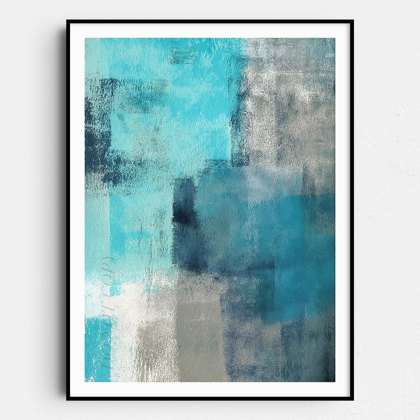 Teal And Grey Abstract