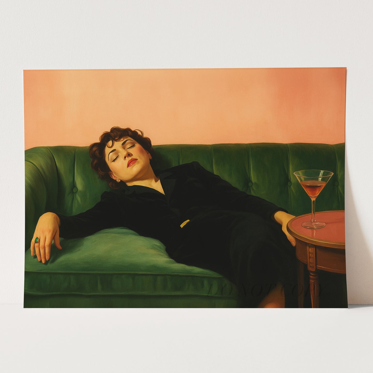 Sleeping Woman With Cocktail