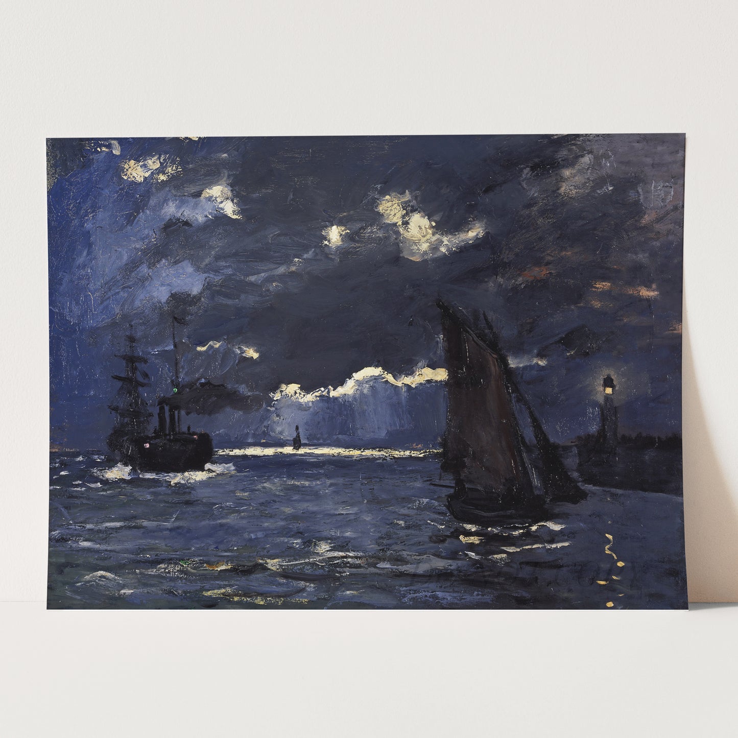 A Seascape, Shipping by Moonlight by Claude Monet