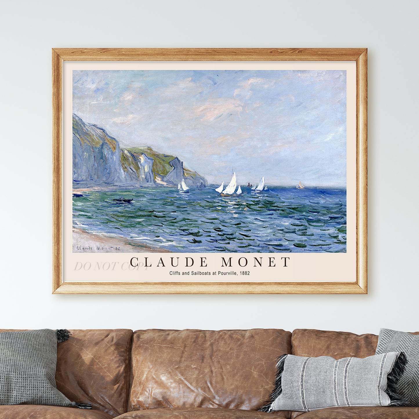 Claude Monet - Cliffs and Sailboats at Pourville