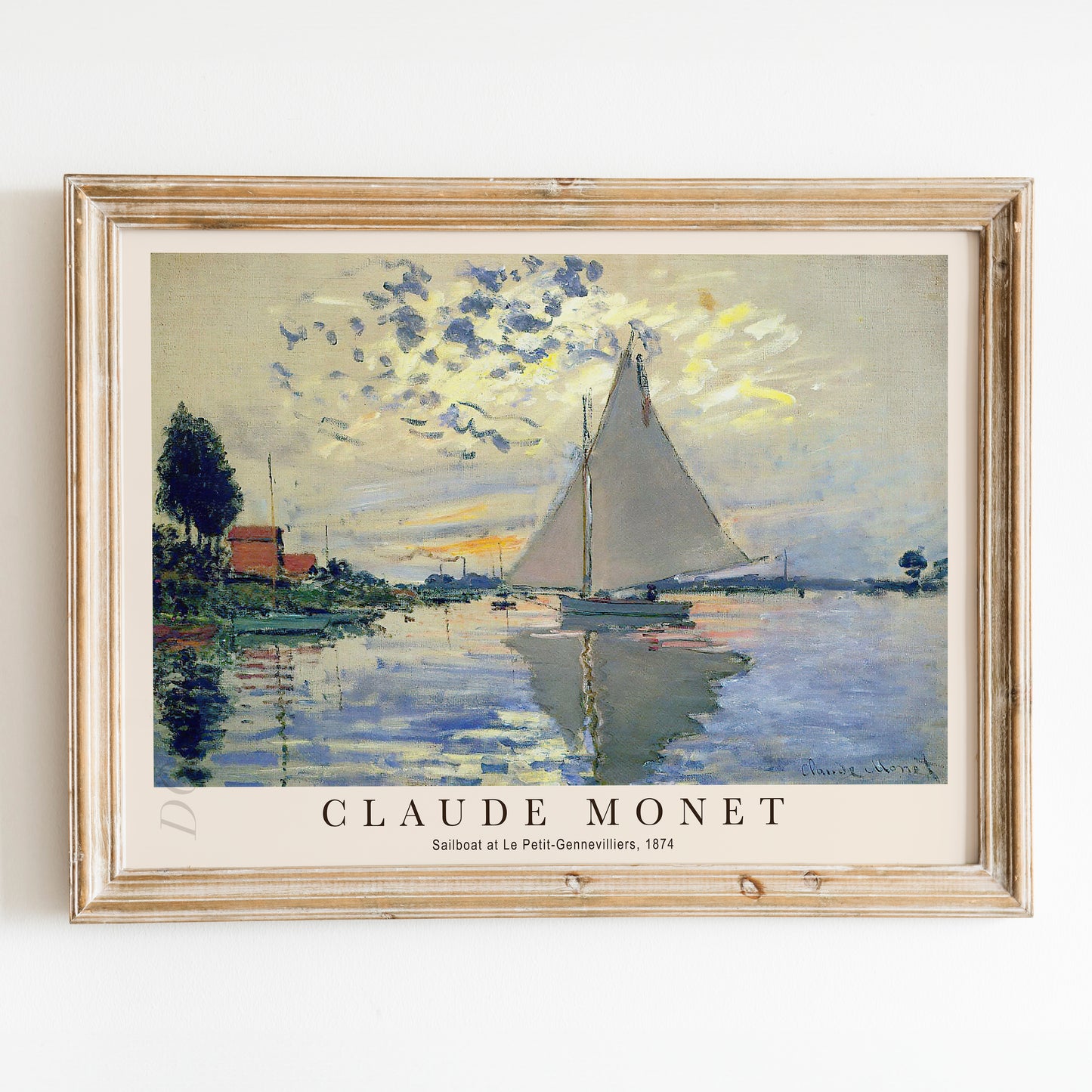 Claude Monet - Sailboat at Le Petit-Gennevilliers