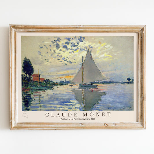 Claude Monet - Sailboat at Le Petit-Gennevilliers