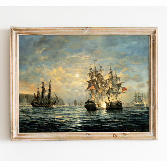 Engagement Between the Bonhomme Richard and the Serapis off Flamborough Head, 1779