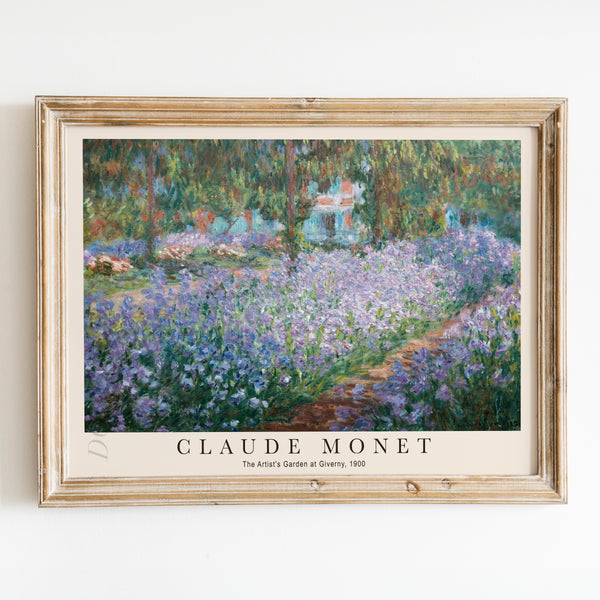 Claude Monet - The Artist's Garden at Giverny Wall Art Poster