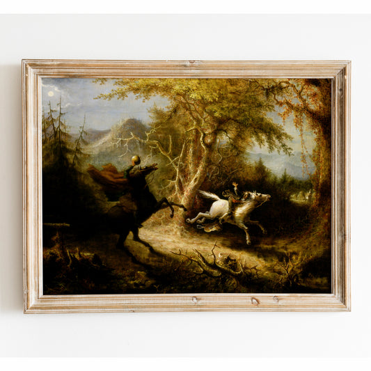 The Headless Horseman Pursuing Ichabod Crane by John Quidor