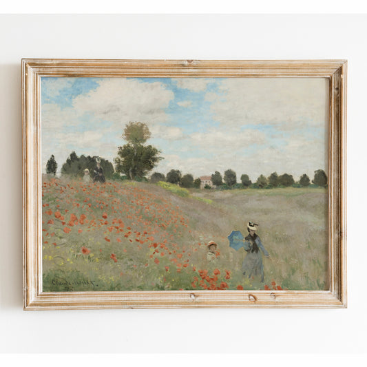 Poppy Field by Claude Monet