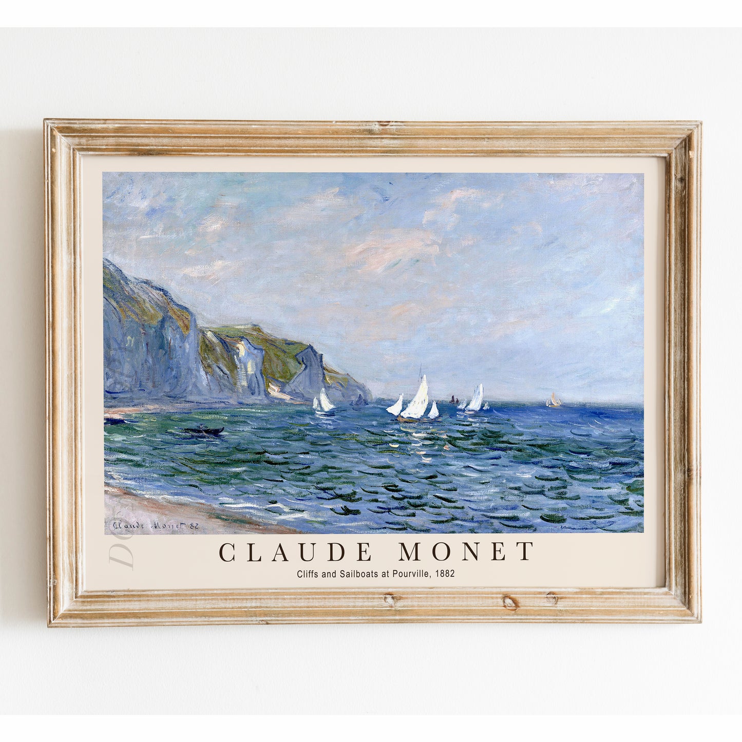 Claude Monet - Cliffs and Sailboats at Pourville