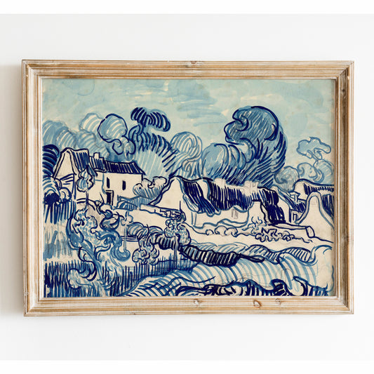 Landscape with Houses 1890 by Vincent Van Gogh