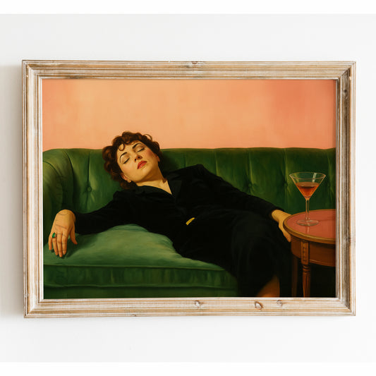 Sleeping Woman With Cocktail